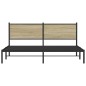 vidaXL Metallbett ohne Matratze Sonoma-Eiche 183x213 cm vidaXL Metallbett ohne Matratze Sonoma-Eiche 183x213 cm