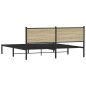 vidaXL Metallbett ohne Matratze Sonoma-Eiche 183x213 cm vidaXL Metallbett ohne Matratze Sonoma-Eiche 183x213 cm