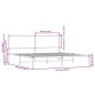 vidaXL Metallbett ohne Matratze Sonoma-Eiche 183x213 cm vidaXL Metallbett ohne Matratze Sonoma-Eiche 183x213 cm
