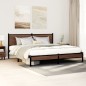 vidaXL Metallbett ohne Matratze Braun Eichen-Optik 183x213 cm vidaXL Metallbett ohne Matratze Braun Eichen-Optik 183x213 cm