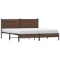vidaXL Metallbett ohne Matratze Braun Eichen-Optik 183x213 cm vidaXL Metallbett ohne Matratze Braun Eichen-Optik 183x213 cm