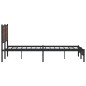 vidaXL Metallbett ohne Matratze Braun Eichen-Optik 183x213 cm vidaXL Metallbett ohne Matratze Braun Eichen-Optik 183x213 cm