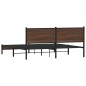 vidaXL Metallbett ohne Matratze Braun Eichen-Optik 183x213 cm vidaXL Metallbett ohne Matratze Braun Eichen-Optik 183x213 cm