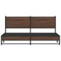 vidaXL Metallbett ohne Matratze Braun Eichen-Optik 183x213 cm vidaXL Metallbett ohne Matratze Braun Eichen-Optik 183x213 cm