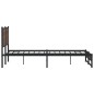 vidaXL Metallbett ohne Matratze Braun Eichen-Optik 183x213 cm vidaXL Metallbett ohne Matratze Braun Eichen-Optik 183x213 cm