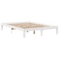 vidaXL Bettgestell mit Kopfteil ohne Matratze Weiß 140x190 cm vidaXL Bettgestell mit Kopfteil ohne Matratze Weiß 140x190 cm