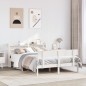 vidaXL Massivholzbett ohne Matratze Weiß 140x200 cm Kiefernholz vidaXL Massivholzbett ohne Matratze Weiß 140x200 cm Kiefernholz