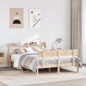 vidaXL Massivholzbett ohne Matratze 120x200 cm Kiefernholz