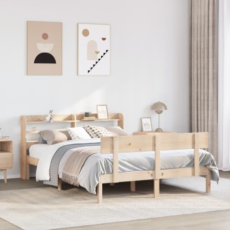 vidaXL Massivholzbett ohne Matratze 120x200 cm Kiefernholz