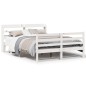 vidaXL Bettgestell mit Kopfteil ohne Matratze Weiß 120x190 cm vidaXL Bettgestell mit Kopfteil ohne Matratze Weiß 120x190 cm