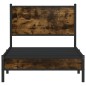 vidaXL Metallbett ohne Matratze Räuchereiche 75x190 cm vidaXL Metallbett ohne Matratze Räuchereiche 75x190 cm
