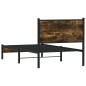 vidaXL Metallbett ohne Matratze Räuchereiche 75x190 cm vidaXL Metallbett ohne Matratze Räuchereiche 75x190 cm