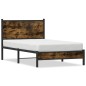 vidaXL Metallbett ohne Matratze Räuchereiche 107x203 cm vidaXL Metallbett ohne Matratze Räuchereiche 107x203 cm