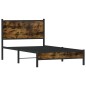 vidaXL Metallbett ohne Matratze Räuchereiche 107x203 cm vidaXL Metallbett ohne Matratze Räuchereiche 107x203 cm