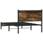 vidaXL Metallbett ohne Matratze Räuchereiche 107x203 cm vidaXL Metallbett ohne Matratze Räuchereiche 107x203 cm