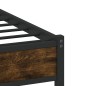 vidaXL Metallbett ohne Matratze Räuchereiche 107x203 cm vidaXL Metallbett ohne Matratze Räuchereiche 107x203 cm
