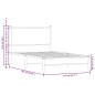 vidaXL Metallbett ohne Matratze Räuchereiche 107x203 cm vidaXL Metallbett ohne Matratze Räuchereiche 107x203 cm