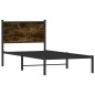 vidaXL Metallbett ohne Matratze Räuchereiche 80x200 cm vidaXL Metallbett ohne Matratze Räuchereiche 80x200 cm