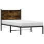 vidaXL Metallbett ohne Matratze Räuchereiche 80x200 cm vidaXL Metallbett ohne Matratze Räuchereiche 80x200 cm