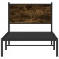 vidaXL Metallbett ohne Matratze Räuchereiche 80x200 cm vidaXL Metallbett ohne Matratze Räuchereiche 80x200 cm