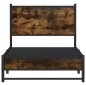 vidaXL Metallbett ohne Matratze Räuchereiche 90x200 cm vidaXL Metallbett ohne Matratze Räuchereiche 90x200 cm