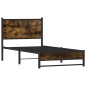 vidaXL Metallbett ohne Matratze Räuchereiche 100x200 cm vidaXL Metallbett ohne Matratze Räuchereiche 100x200 cm