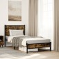 vidaXL Metallbett ohne Matratze Räuchereiche 100x200 cm vidaXL Metallbett ohne Matratze Räuchereiche 100x200 cm