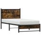 vidaXL Metallbett ohne Matratze Räuchereiche 100x200 cm vidaXL Metallbett ohne Matratze Räuchereiche 100x200 cm