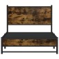vidaXL Metallbett ohne Matratze Räuchereiche 100x200 cm vidaXL Metallbett ohne Matratze Räuchereiche 100x200 cm