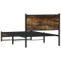 vidaXL Metallbett ohne Matratze Räuchereiche 100x200 cm vidaXL Metallbett ohne Matratze Räuchereiche 100x200 cm