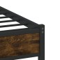 vidaXL Metallbett ohne Matratze Räuchereiche 100x200 cm vidaXL Metallbett ohne Matratze Räuchereiche 100x200 cm
