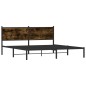 vidaXL Metallbett ohne Matratze Räuchereiche 160x200 cm vidaXL Metallbett ohne Matratze Räuchereiche 160x200 cm