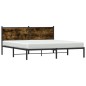 vidaXL Metallbett ohne Matratze Räuchereiche 160x200 cm vidaXL Metallbett ohne Matratze Räuchereiche 160x200 cm