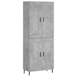 vidaXL Highboard Betongrau 69,5x34x180 cm Holzwerkstoff
