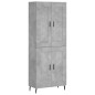 vidaXL Highboard Betongrau 69,5x34x180 cm Holzwerkstoff vidaXL Highboard Betongrau 69,5x34x180 cm Holzwerkstoff