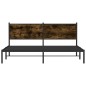 vidaXL Metallbett ohne Matratze Räuchereiche 160x200 cm vidaXL Metallbett ohne Matratze Räuchereiche 160x200 cm