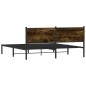 vidaXL Metallbett ohne Matratze Räuchereiche 160x200 cm vidaXL Metallbett ohne Matratze Räuchereiche 160x200 cm