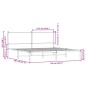 vidaXL Metallbett ohne Matratze Räuchereiche 160x200 cm vidaXL Metallbett ohne Matratze Räuchereiche 160x200 cm