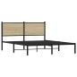 vidaXL Metallbett ohne Matratze Sonoma-Eiche 140x190 cm vidaXL Metallbett ohne Matratze Sonoma-Eiche 140x190 cm