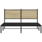 vidaXL Metallbett ohne Matratze Sonoma-Eiche 140x190 cm vidaXL Metallbett ohne Matratze Sonoma-Eiche 140x190 cm