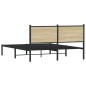 vidaXL Metallbett ohne Matratze Sonoma-Eiche 140x190 cm vidaXL Metallbett ohne Matratze Sonoma-Eiche 140x190 cm