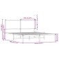 vidaXL Metallbett ohne Matratze Sonoma-Eiche 140x190 cm vidaXL Metallbett ohne Matratze Sonoma-Eiche 140x190 cm