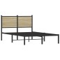 vidaXL Metallbett ohne Matratze Sonoma-Eiche 120x200 cm vidaXL Metallbett ohne Matratze Sonoma-Eiche 120x200 cm
