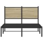 vidaXL Metallbett ohne Matratze Sonoma-Eiche 120x200 cm vidaXL Metallbett ohne Matratze Sonoma-Eiche 120x200 cm