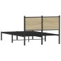 vidaXL Metallbett ohne Matratze Sonoma-Eiche 120x200 cm vidaXL Metallbett ohne Matratze Sonoma-Eiche 120x200 cm