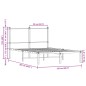 vidaXL Metallbett ohne Matratze Sonoma-Eiche 120x200 cm vidaXL Metallbett ohne Matratze Sonoma-Eiche 120x200 cm