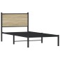 vidaXL Metallbett ohne Matratze Sonoma-Eiche 90x200 cm vidaXL Metallbett ohne Matratze Sonoma-Eiche 90x200 cm