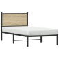 vidaXL Metallbett ohne Matratze Sonoma-Eiche 90x200 cm vidaXL Metallbett ohne Matratze Sonoma-Eiche 90x200 cm