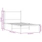 vidaXL Metallbett ohne Matratze Sonoma-Eiche 90x200 cm vidaXL Metallbett ohne Matratze Sonoma-Eiche 90x200 cm