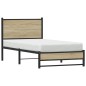 vidaXL Metallbett ohne Matratze Sonoma-Eiche 90x190 cm vidaXL Metallbett ohne Matratze Sonoma-Eiche 90x190 cm
